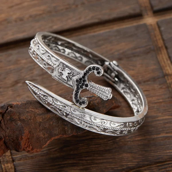 Retro Classic Creative Sword Shaped Bracelets for Men and Women Fashion Personality Exquisite Open Bracelets Party Jewelry Gifts - Image 2