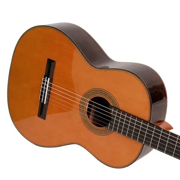 D-3929 Red Pinus & Rosewood Professional All Solid 39 Inch Solid Gloss Classic Guitar - Image 5