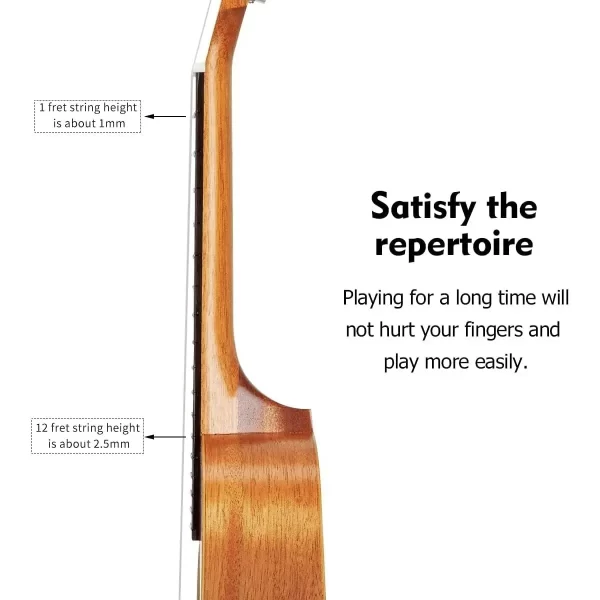 Miwayer Soprano Ukulele Solid Mahogany 21 Inch Ukelele Beginner Kit with Gig Bag Digital Tuner Capo Ukelele Set Christmas Gift - Image 2