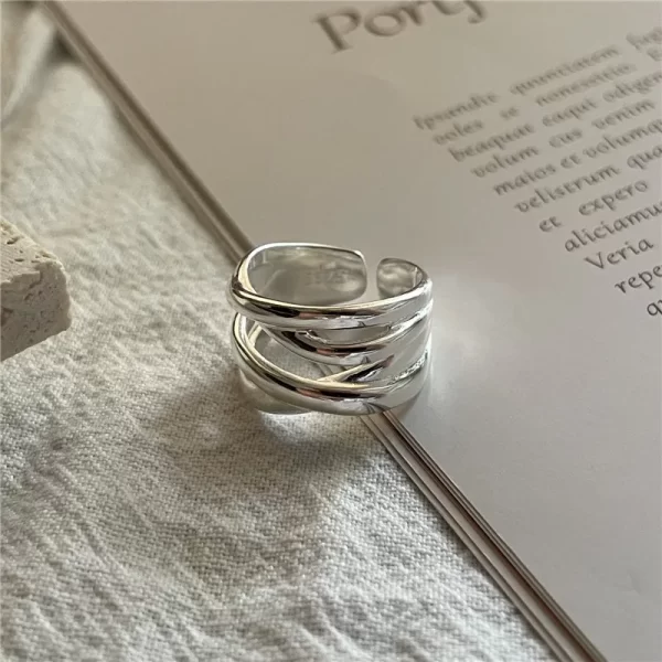 925 Sterling Silver Rings for Women Men Couple Minimalist Handmade Simple Interware Ring Party Jewelry Gift Prevent Allergy - Image 2