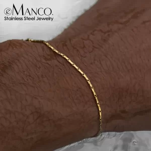 eManco Wire Chain Bracelet Fashion Trend Of New Personalized Men's White gold Bracelet Without Losing Color Wholesale Jewelry