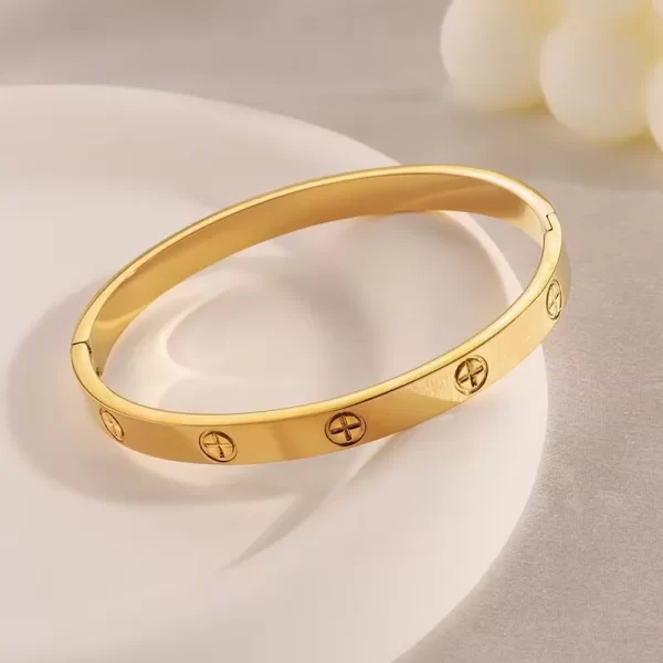 Yupsk Fashion Cross Nail Stainless Steel Bracelets & Bangles For Women Men Luxury Brand Screw Jewelry Dropshipping - Image 2