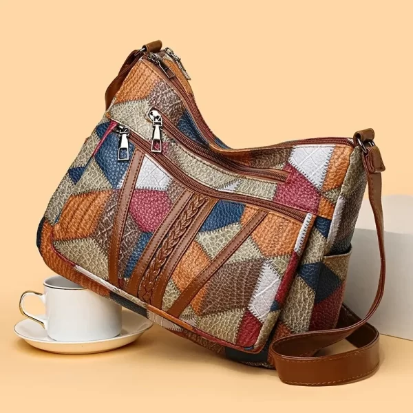 Women's Elegant Vintage Crossbody Bag Trendy HandBag Fashion Multi-pockets Shoulder Bag All-match Retro Crossbody Bag for Daily - Image 3