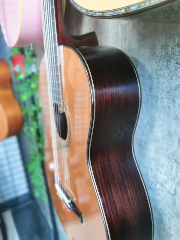High-Grade 39-Inch Spanish Craft Guitat Handmade All Solid Wood Classical Guitar Glossy K-600 With Nylon Strings Case Wholesale - Image 4