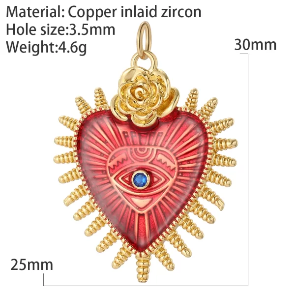 Evil Blue Eye Heart Necklace for Women Cute Gold Star Collars Diy Pendant Stainless Steel Chain High Quality - Image 6