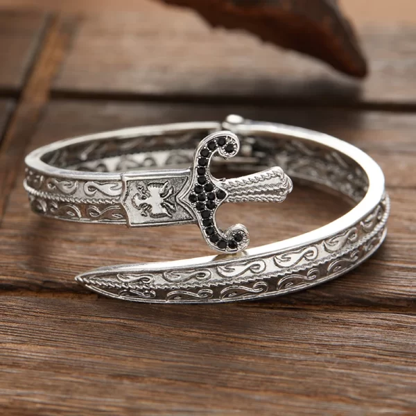 Retro Classic Creative Sword Shaped Bracelets for Men and Women Fashion Personality Exquisite Open Bracelets Party Jewelry Gifts - Image 3