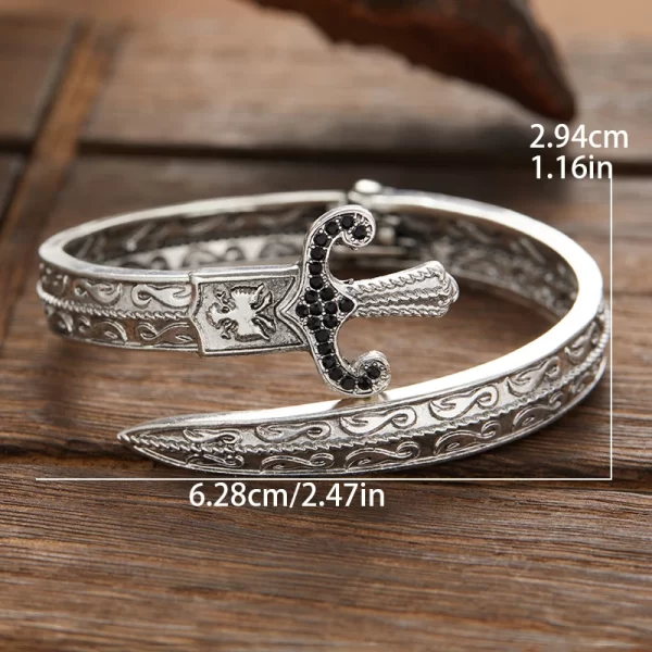 Retro Classic Creative Sword Shaped Bracelets for Men and Women Fashion Personality Exquisite Open Bracelets Party Jewelry Gifts - Image 5