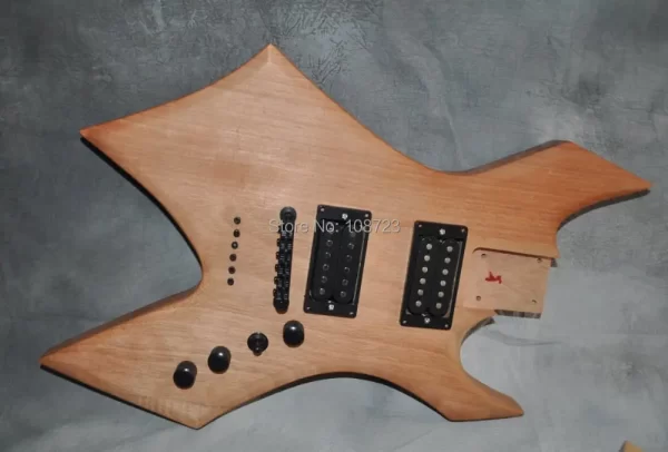 DIY Electric Guitar Kit Mahogany Body Maple Neck Rosewood Fingerboard - Image 2