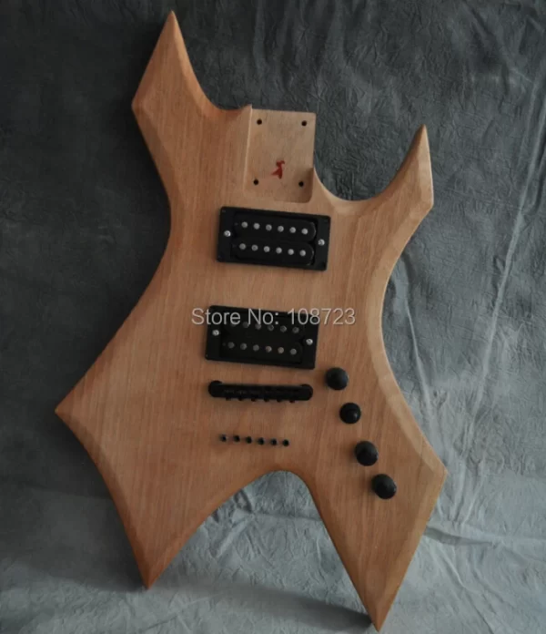 DIY Electric Guitar Kit Mahogany Body Maple Neck Rosewood Fingerboard - Image 3