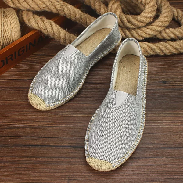 2025 Summer Autumn Men Canvas Shoes Breathable Men's Casual Shoes Slip-On Hemp Shoes Graffiti Espadrilles Women Footwear Flats - Image 5