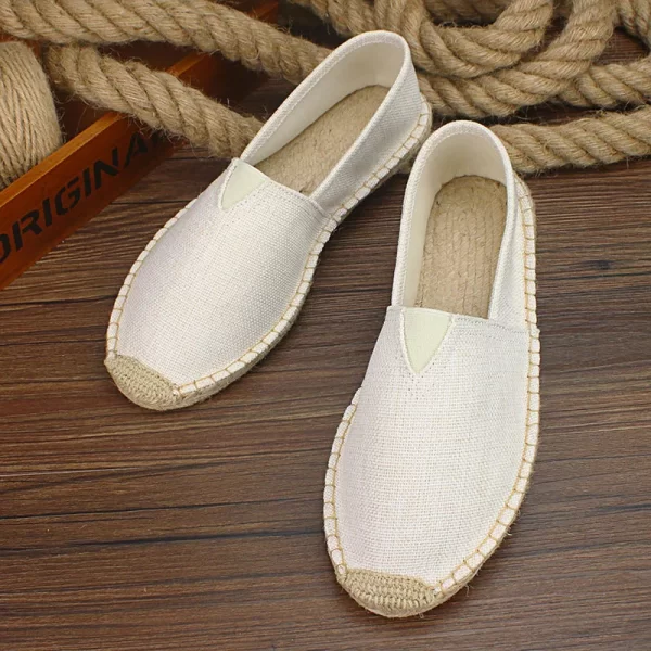 2025 Summer Autumn Men Canvas Shoes Breathable Men's Casual Shoes Slip-On Hemp Shoes Graffiti Espadrilles Women Footwear Flats - Image 4