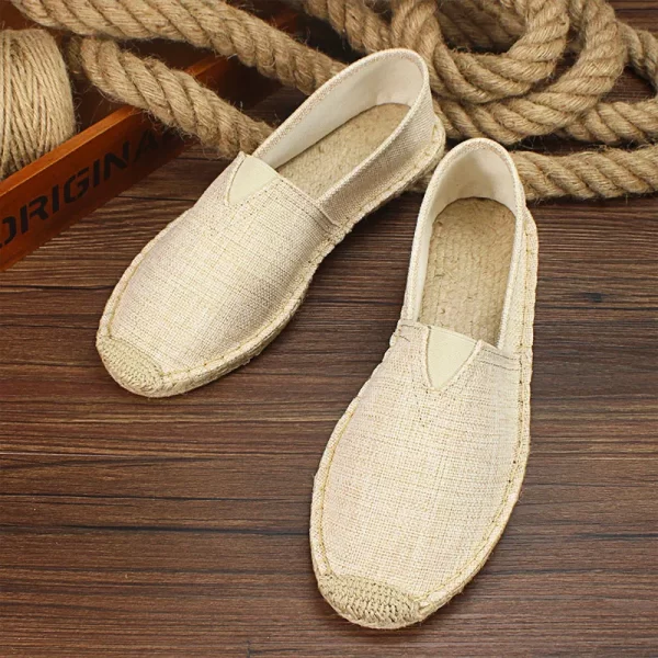 2025 Summer Autumn Men Canvas Shoes Breathable Men's Casual Shoes Slip-On Hemp Shoes Graffiti Espadrilles Women Footwear Flats - Image 3