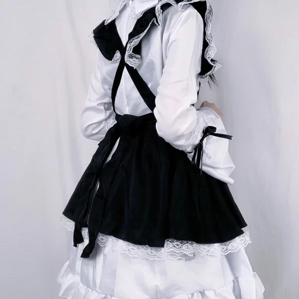 women maid outfit lolita cosplay cute sexy erotic kawaii cafe costume black white men uniform apron dress cute bowknot mucama