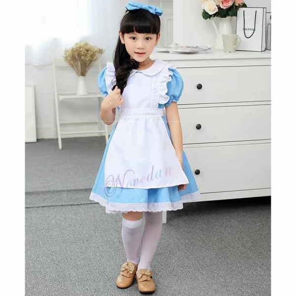 halloween baby kids girls anime alice adventures blue fancy party dress alice dream child sissy maid lolita cosplay costume