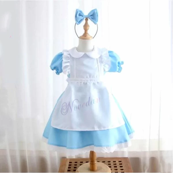halloween baby kids girls anime alice adventures blue fancy party dress alice dream child sissy maid lolita cosplay costume