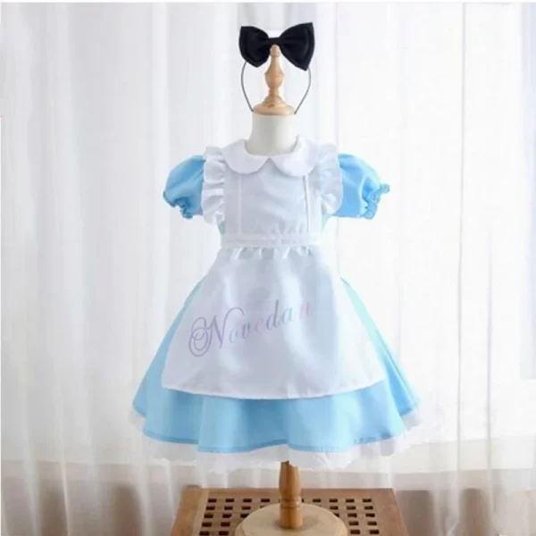 halloween baby kids girls anime alice adventures blue fancy party dress alice dream child sissy maid lolita cosplay costume