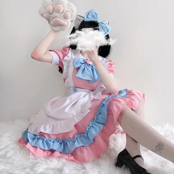 lolita dress maid dress plus size skirt cute big bow girl dress cosplay costumes boys clothing party suit ladies dress cat paw