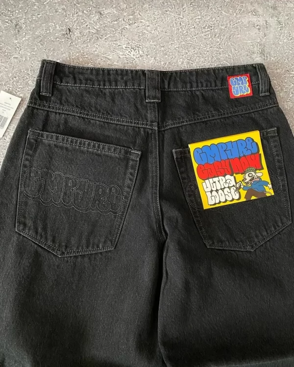 american vintage washed and distressed jeans high street casual japanese women pants y2k loose straight fit slim and versatile