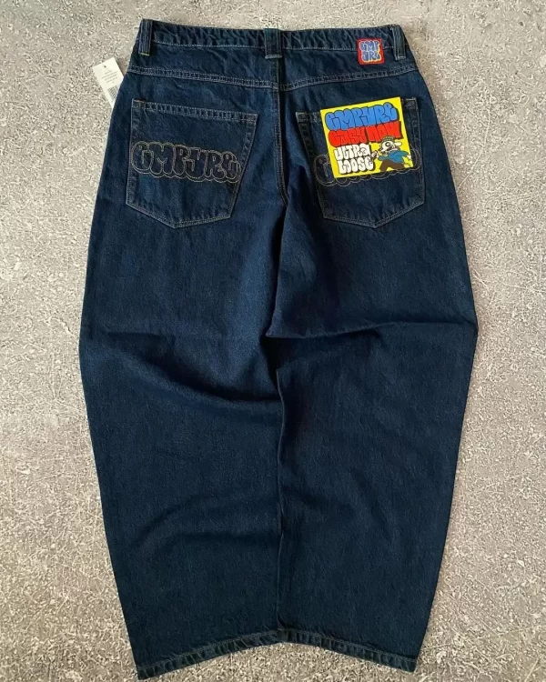american vintage washed and distressed jeans high street casual japanese women pants y2k loose straight fit slim and versatile