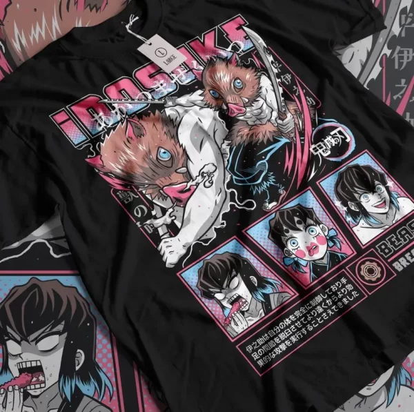 inosuke t shirt demon slayer kimetsu no yaiba anime manga gift shirt all size