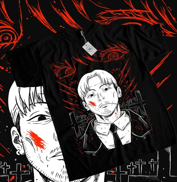 kishibe t shirt chainsaw man deat,anime,manga t shirt graphic tee all size
