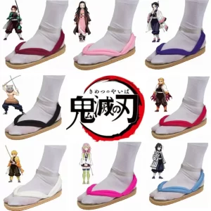 anime volwassenen kinderen cosplay slippers schoenen demon slayer tanjirou kamado nezuko zenitsu geta verstopt no yaiba sandalen