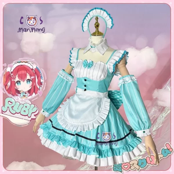 wakana shiki uehara ayumu ruby kurosawa lovelive!sunshine!!aiscream cosplay costume halloween sweet maid lolita girl dress