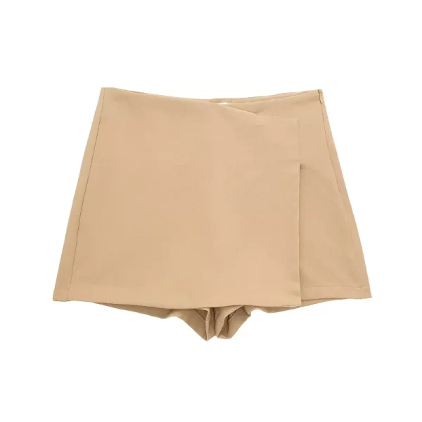 traf shorts women 2024 summer elegant casual party skirt shorts ladies fashion white khaki black short skirt pants for female