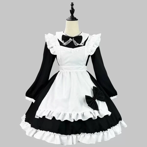 lolita skirt maid cosplay costume cute sexy long sleeve dress halloween costume anime clothes with apron skirt mascot s 5xl