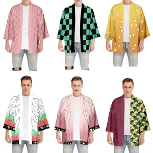 demon slayer kimono cosplay tanjiro yudou demon slayer same cloak national costume shawl