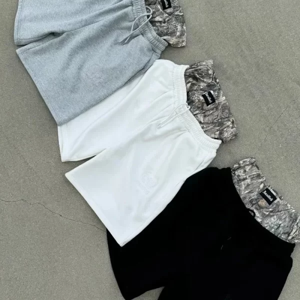 2025 new summer y2k retro shorts camouflage pattern double waist embroidered streetwear men women harajuku hip hop sports shorts