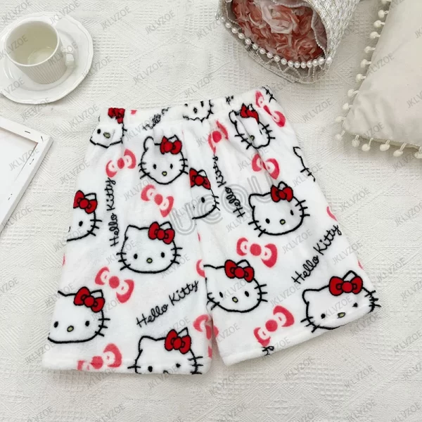2025 summer new hello kitty printed women's pajama short pants anime loose shorts cartoon couple leisure home short trousers
