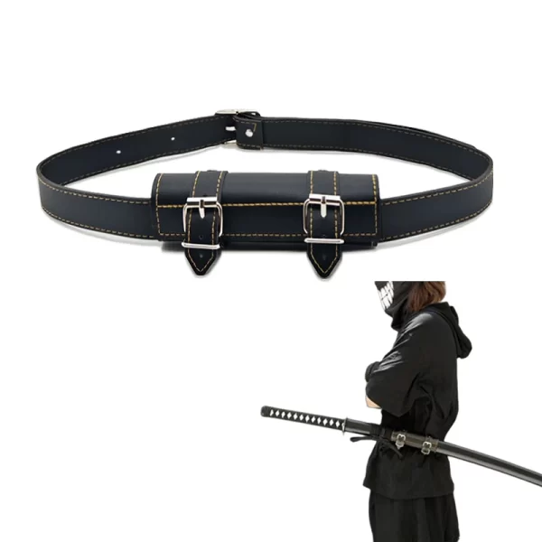 pu leather belt for katana medieval sword holder cosplay demon slayer rapier ring strap belt scabbard holder