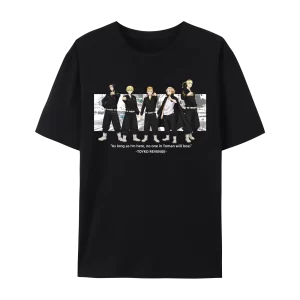 tokyo anime revengers mikey draken & tokyo manji gang​​（toman）graphic cotton t shirt,japanese anime short sleeve crewneck shirt