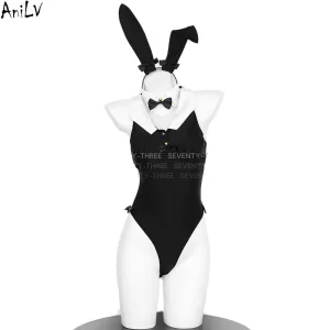 anilv anime bunny girl maid uniform bodysuit cosplay women cafe house maidservant outfits costume clothes