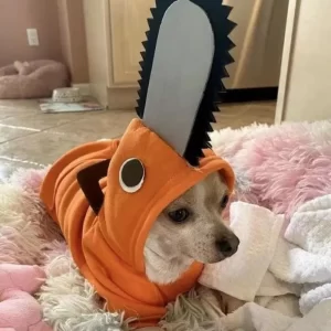chainsaw man pet dog clothes summer funny poki cloak cat cos pochita ted dog puppet costume