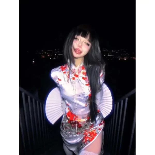 lolita maid apron cosplay dress new chinese cheongsam skirt set wushu zhonghua niang summer chinese girl