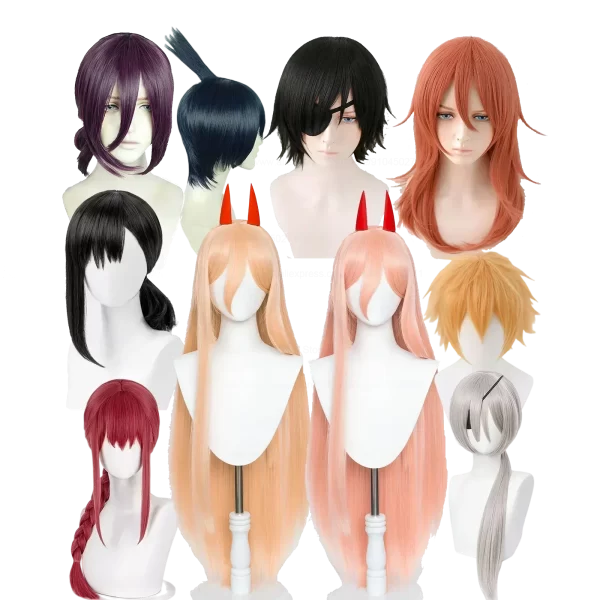 anime chainsaw man cosplay wigs reze angel devil quanxi makima power hayakawa aki denji heat resistant hair wigs