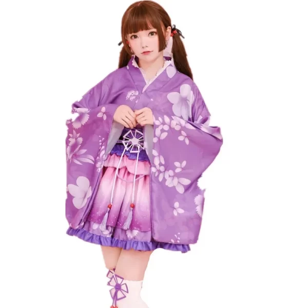 japanese anime second hand kimono cos sakura kimono women's maid costume home dance costume anime show performance costume