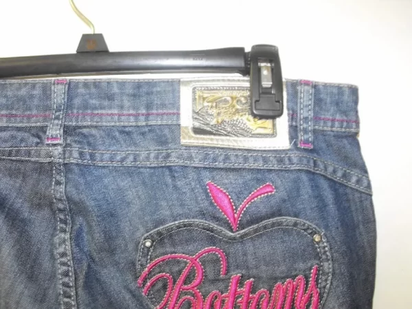 american apple jeans y2k women clothes harajuku gothic hip hop letter pocket embroidery baggy jeans high waist slim fit trousers