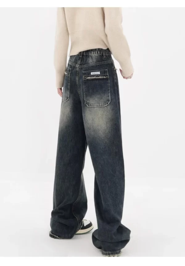 harajuku y2k loose jeans women's streetwear retro fashion high waisted pants high street loose wide leg denim pants women