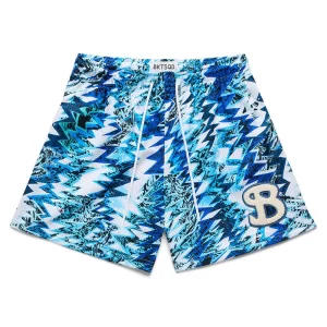 bktsqd summer men mesh shorts loose fashion 3d printing shorts men running sports beach pants men basketball breathable shorts