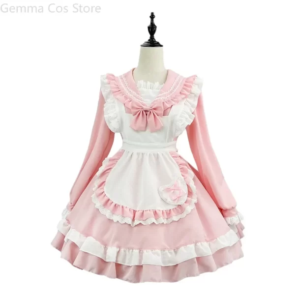 cute academy sailor lolita long sleeve maid dress costumes cosplay school maid dress for waitress maid party costumes s 5xl