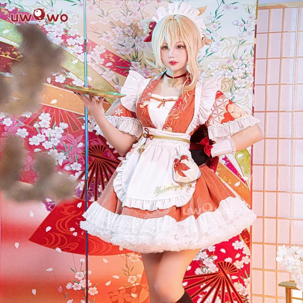 【flash sale 6.18】yoimiya cosplay maid costume s 3xl genshin impact fanart cosplay yoimiya cosplay yoimiya maid dress
