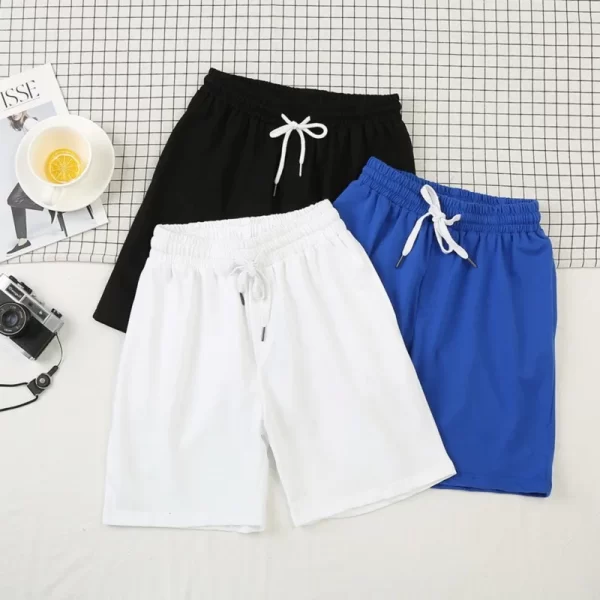 men solid casual swim sports shorts swimwear quickly dry surf beach board elastic waist swim pants surffing shorts