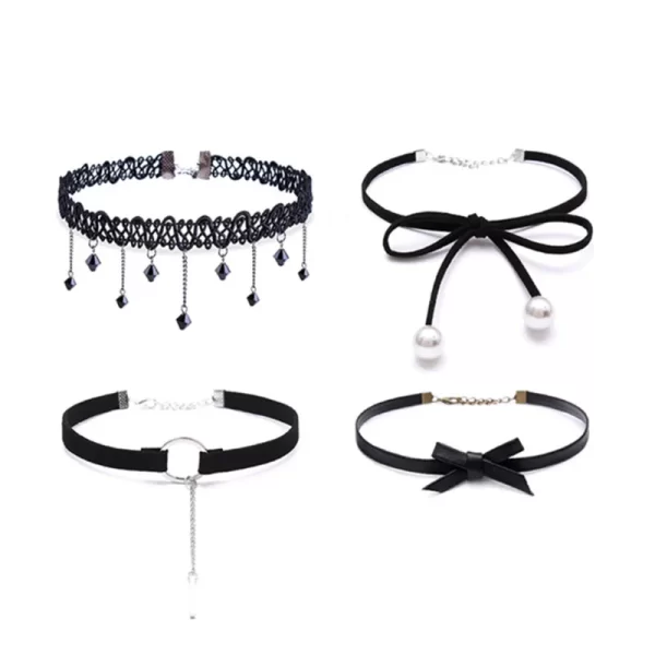 women's fashion lace choker necklace velvet star triangle flower gothic punk style birthday gift