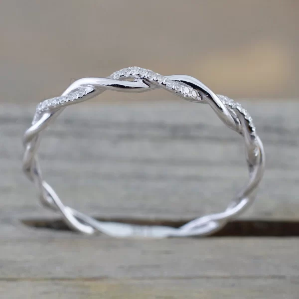 zhouyang dainty ring for women thin temperament winding wedding engagement ring silver color crystal fashion gift jewelry dzr018