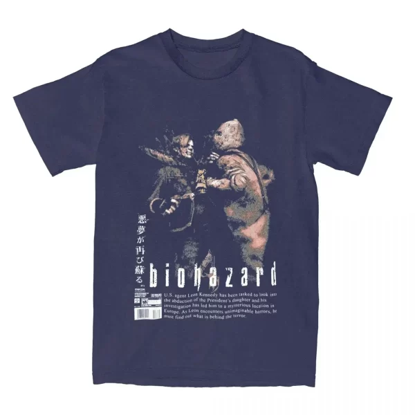 2024 women men resident evils re4 the chainsaw t shirt pure cotton clothing novelty short sleeve o neck tee shirt 3xl t shirt