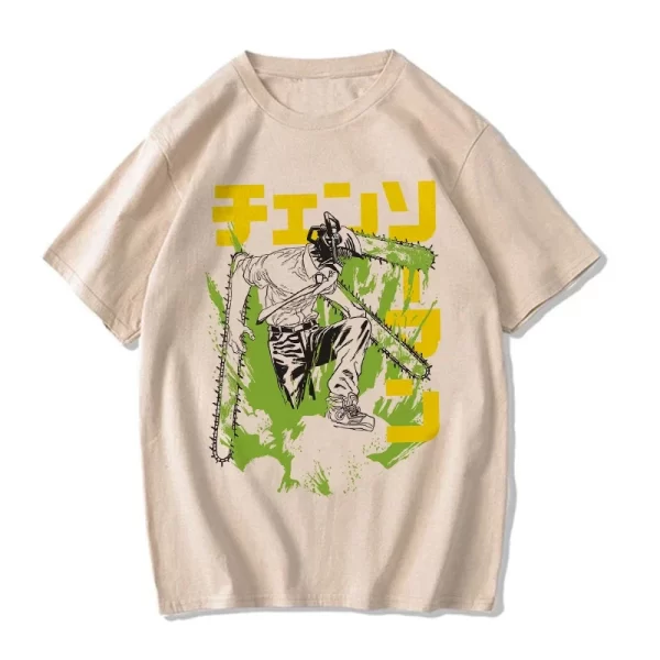 unisex eu japanese anime chainsaw women t shirt cartoon pochita t shirt makima harajuku graphic tees clothing tops tshirt manga