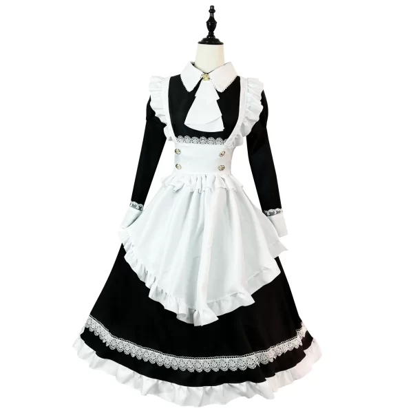 old castle maid cosplay costume housekeeper steward butler long maid dress cafe attendant suit for waitress maid party s 5xl